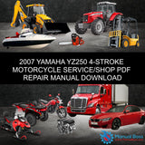 2007 YAMAHA YZ250 4-STROKE MOTORCYCLE SERVICE/SHOP PDF REPAIR MANUAL DOWNLOAD Default Title