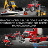 1993 OMC MODEL 5.8L 351 CID LE V8 FORD STERN DRIVE SERVICE/SHOP PDF REPAIR MANUAL DOWNLOAD Default Title