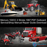 Mercury 102CC 2 Stroke 1987 PDF Outboard Service/Shop Manual Repair Guide Download Default Title