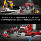 Arctic Cat 2002 Mountain Cat 600 EF PDF Snowmobile/Sled Service Manual Download Default Title