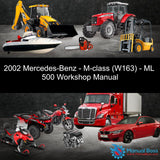 1998-2002 Mercedes-Benz - M-class (W163) - ML 500 Workshop Manual PDF Instant Download