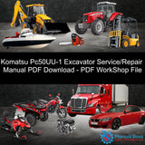 Komatsu Pc50UU-1 Excavator Service/Repair Manual PDF Download - PDF WorkShop File Default Title