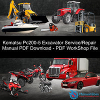 Komatsu Pc200-5 Excavator Service/Repair Manual PDF Download - PDF WorkShop File Default Title