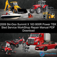 2009 Ski-Doo Summit X 163 800R Power TEK Sled Service WorkShop Repair Manual PDF Download Default Title