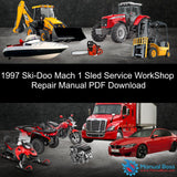 1997 Ski-Doo Mach 1 Sled Service WorkShop Repair Manual PDF Download Default Title