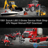 1991 Suzuki Lt80 2-Stroke Service Work Shop ATV Repair Manual PDF Download Default Title